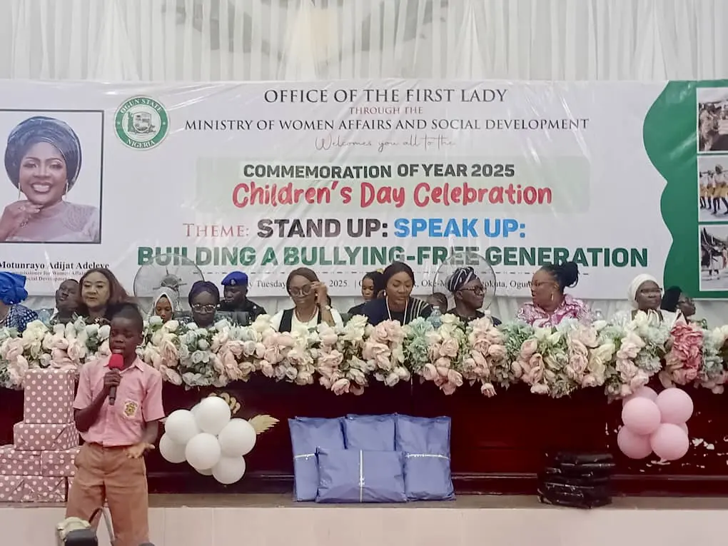 Ogun Governor Urges Children to Reject Bullying, Speak Up Against Abuse