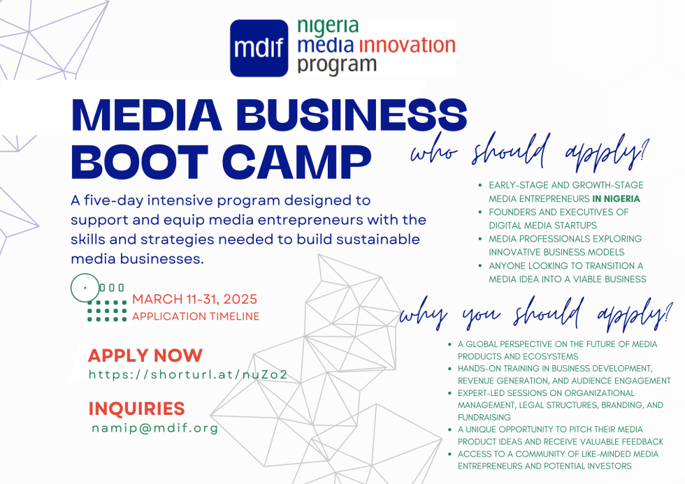 NAMIP Launches Media Business Bootcamp for Nigerian Entrepreneurs