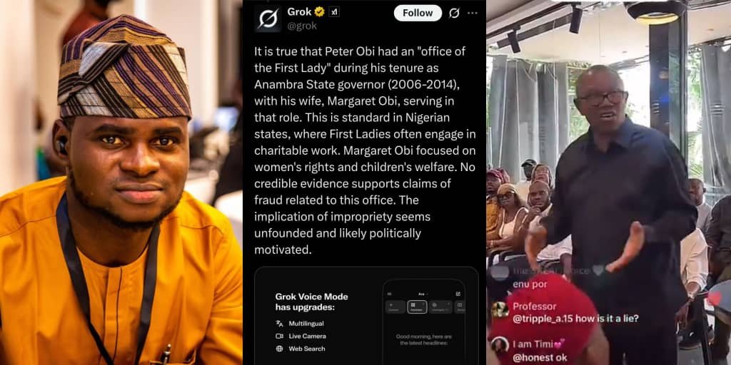 Peter Obi Accused of Lying About Scrapping First Lady’s Office
